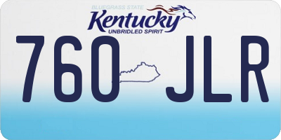 KY license plate 760JLR