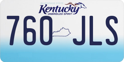 KY license plate 760JLS
