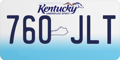 KY license plate 760JLT
