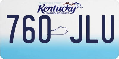 KY license plate 760JLU