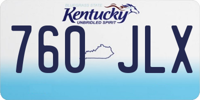 KY license plate 760JLX