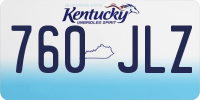 KY license plate 760JLZ