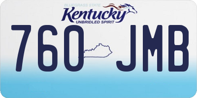 KY license plate 760JMB