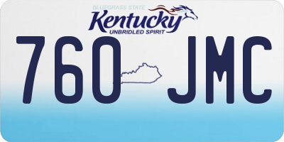 KY license plate 760JMC