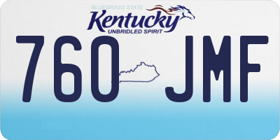 KY license plate 760JMF