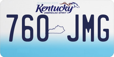 KY license plate 760JMG