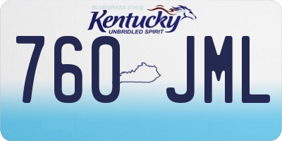 KY license plate 760JML