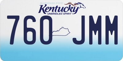 KY license plate 760JMM