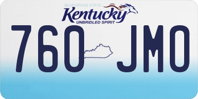 KY license plate 760JMO