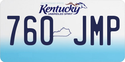 KY license plate 760JMP