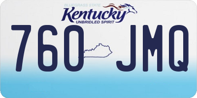 KY license plate 760JMQ