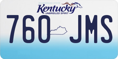 KY license plate 760JMS