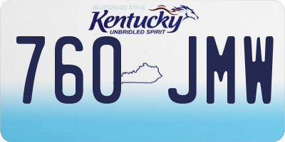 KY license plate 760JMW