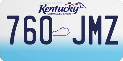 KY license plate 760JMZ