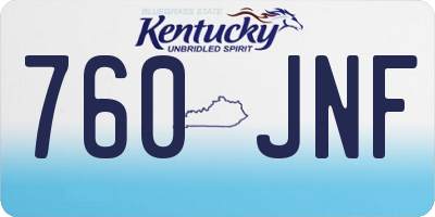 KY license plate 760JNF