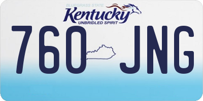 KY license plate 760JNG