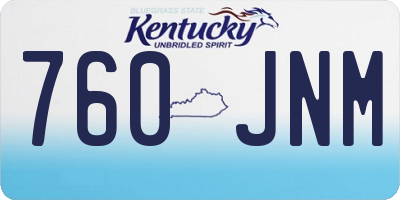 KY license plate 760JNM