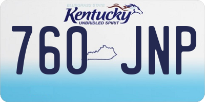 KY license plate 760JNP