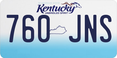 KY license plate 760JNS