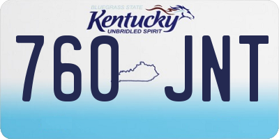 KY license plate 760JNT