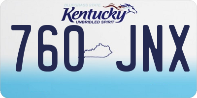 KY license plate 760JNX