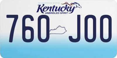 KY license plate 760JOO