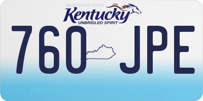 KY license plate 760JPE