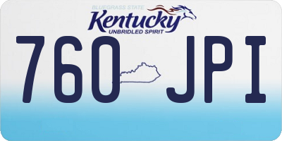 KY license plate 760JPI