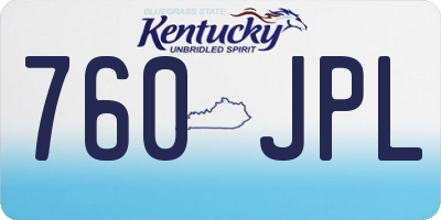 KY license plate 760JPL