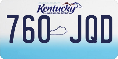 KY license plate 760JQD