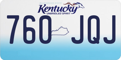 KY license plate 760JQJ