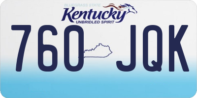 KY license plate 760JQK