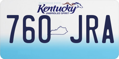 KY license plate 760JRA