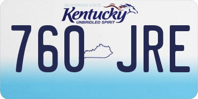 KY license plate 760JRE