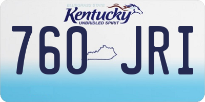 KY license plate 760JRI