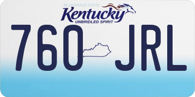 KY license plate 760JRL