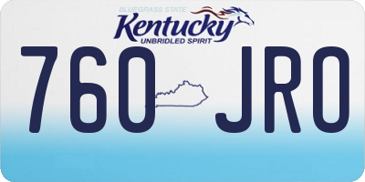 KY license plate 760JRO