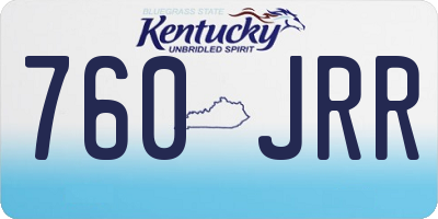 KY license plate 760JRR