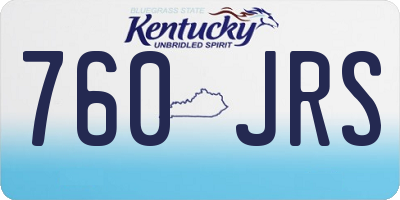 KY license plate 760JRS