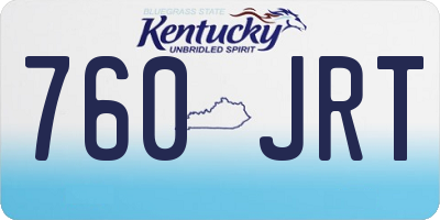 KY license plate 760JRT