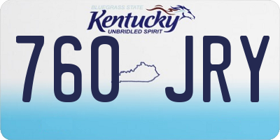 KY license plate 760JRY