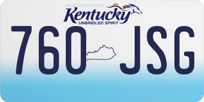 KY license plate 760JSG