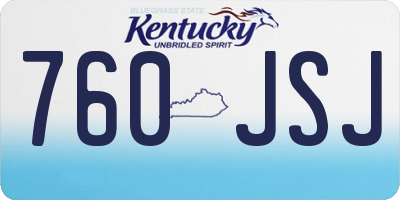 KY license plate 760JSJ