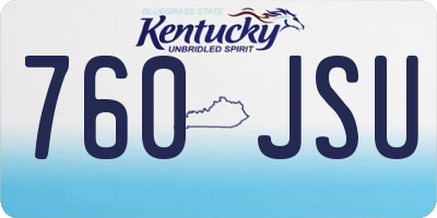 KY license plate 760JSU