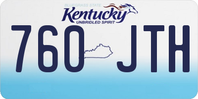 KY license plate 760JTH