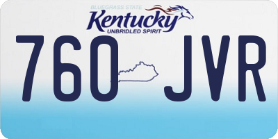 KY license plate 760JVR