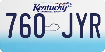 KY license plate 760JYR