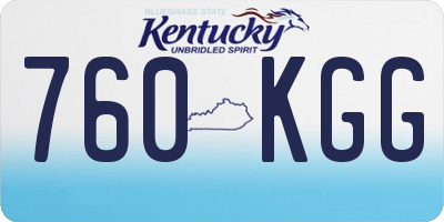 KY license plate 760KGG