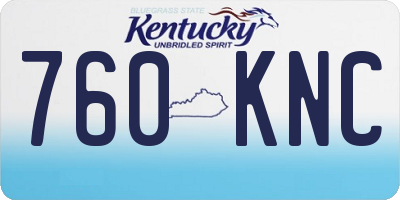 KY license plate 760KNC