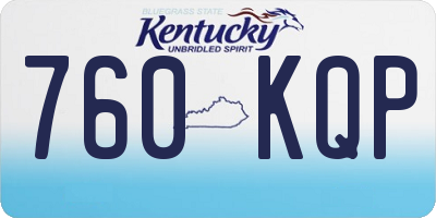 KY license plate 760KQP